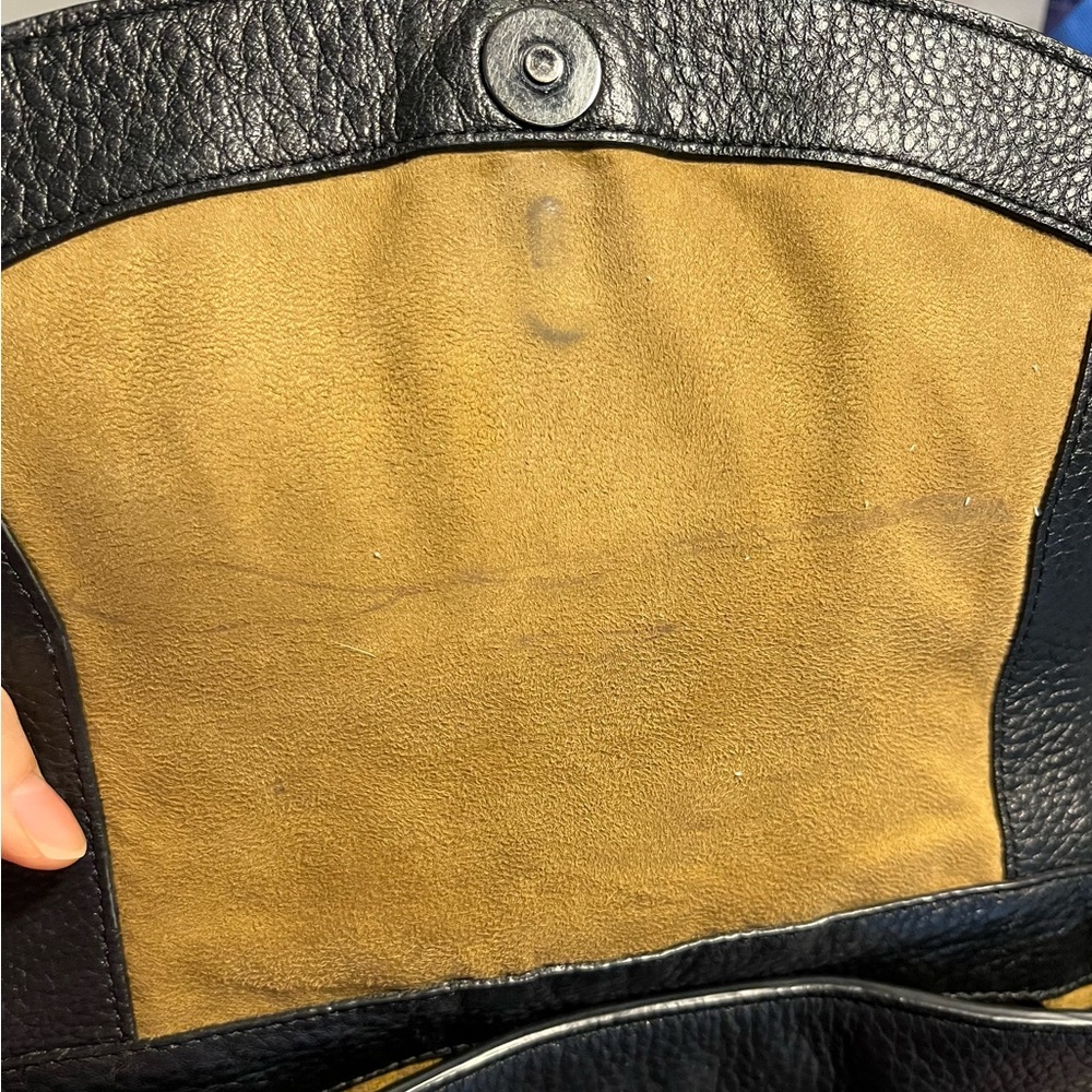 Halston Heritage Black Leather Mini Backpack Suede Lined Minimalist Quiet Luxury - Picture 8 of 8
